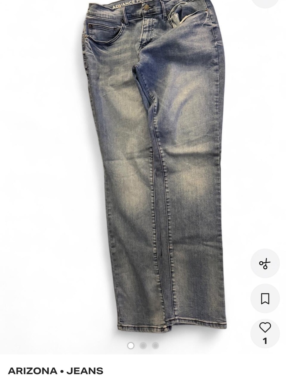 Arizona Jean Company Men’s Faded Gray Relaxed Jeans